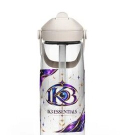 IK3 Essentials Indigo Purple flip straw water bottle